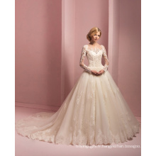 Mariage Ivoire robe manches longues robe de mariée 2016